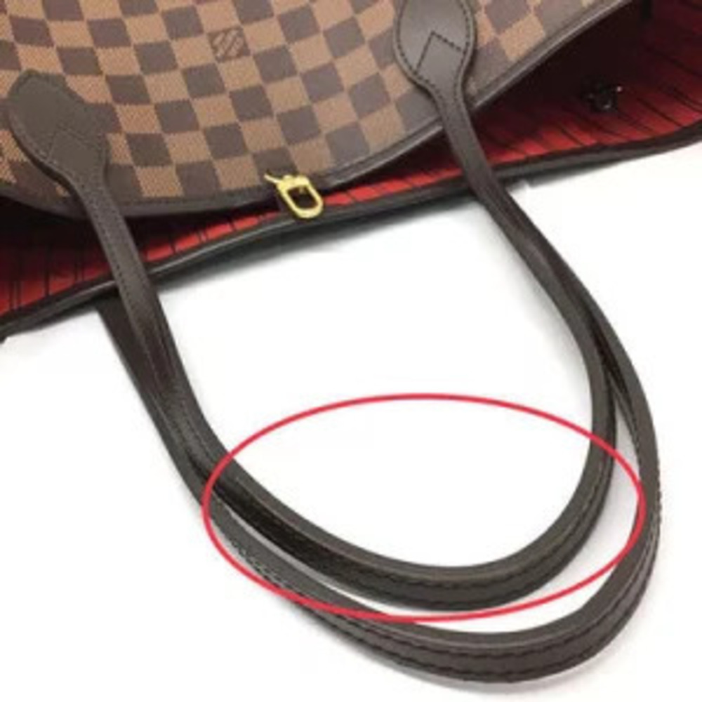 LOUIS VUITTON Neverfull Tote Bag Damier Ebene Brown Shoulder Clutch - Picture 9 of 9